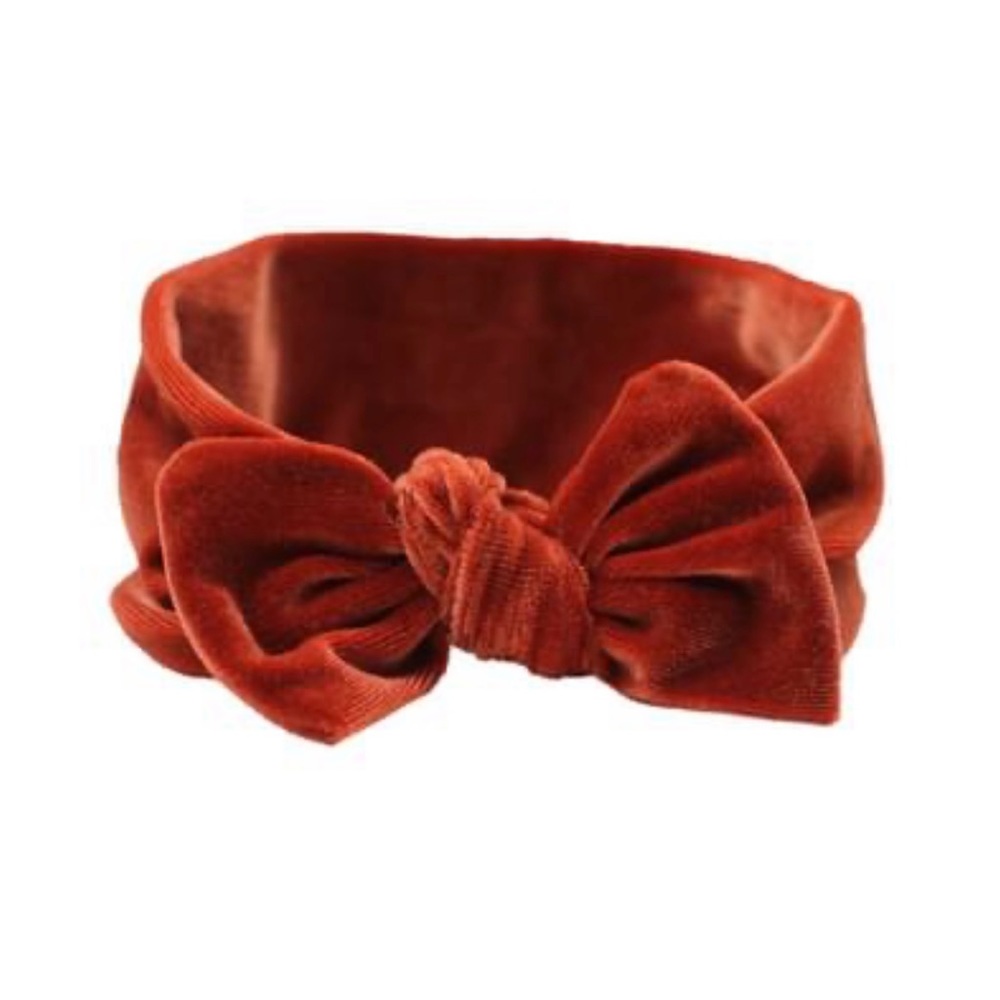 Lou Lou & Company Rust Velvet Knot Headband
